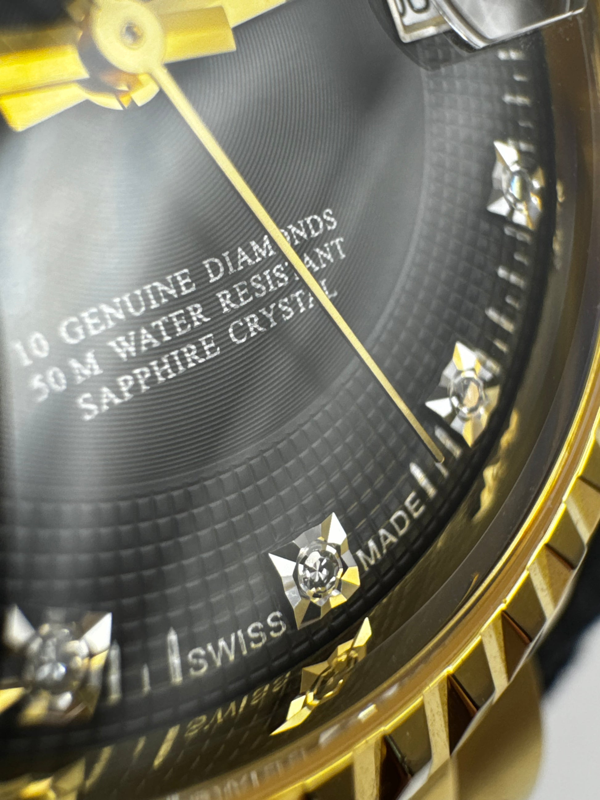 Doxa Noble Daydate Diamond Dial Rare Automat złoty