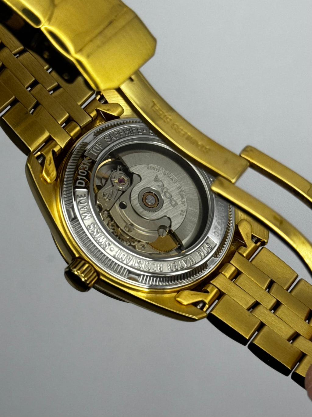 Doxa Noble Daydate Diamond Dial Rare Automat złoty