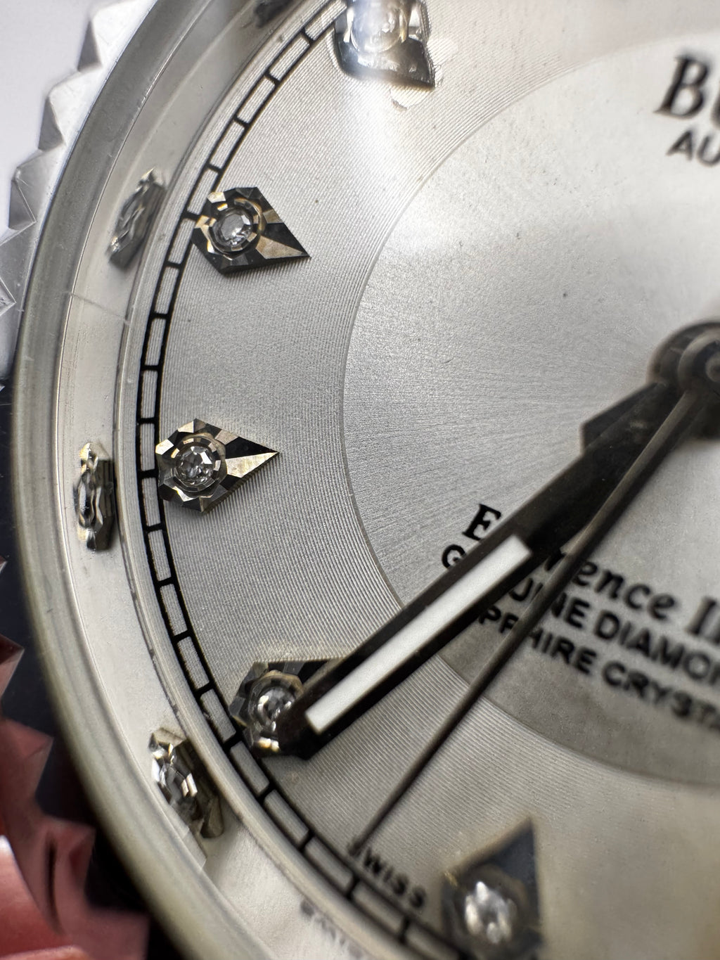 Bulova daydate diamond white dial 36 president steel rare