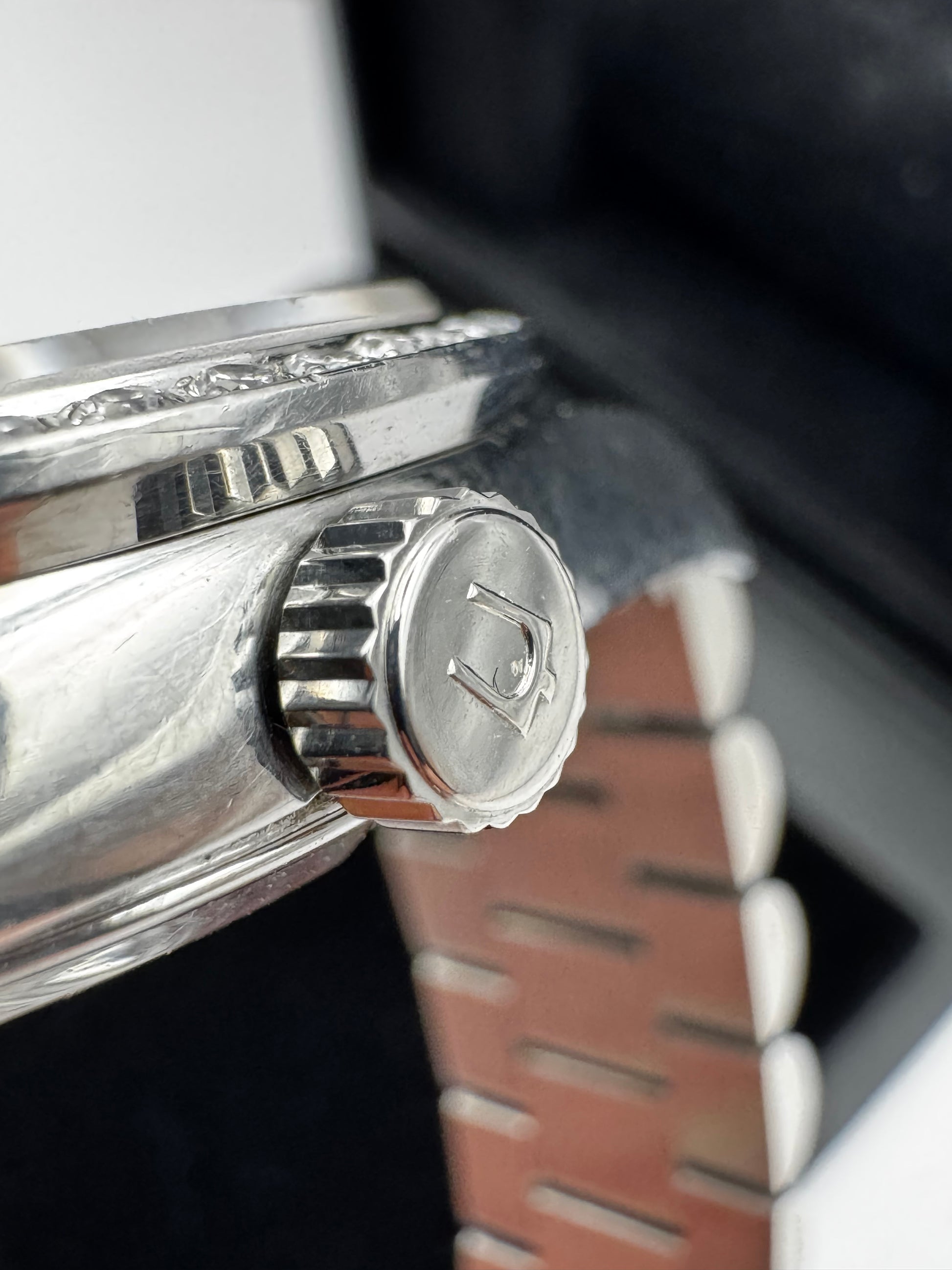 Bulova daydate 36mm iced out diamond dial president Bracelet rare