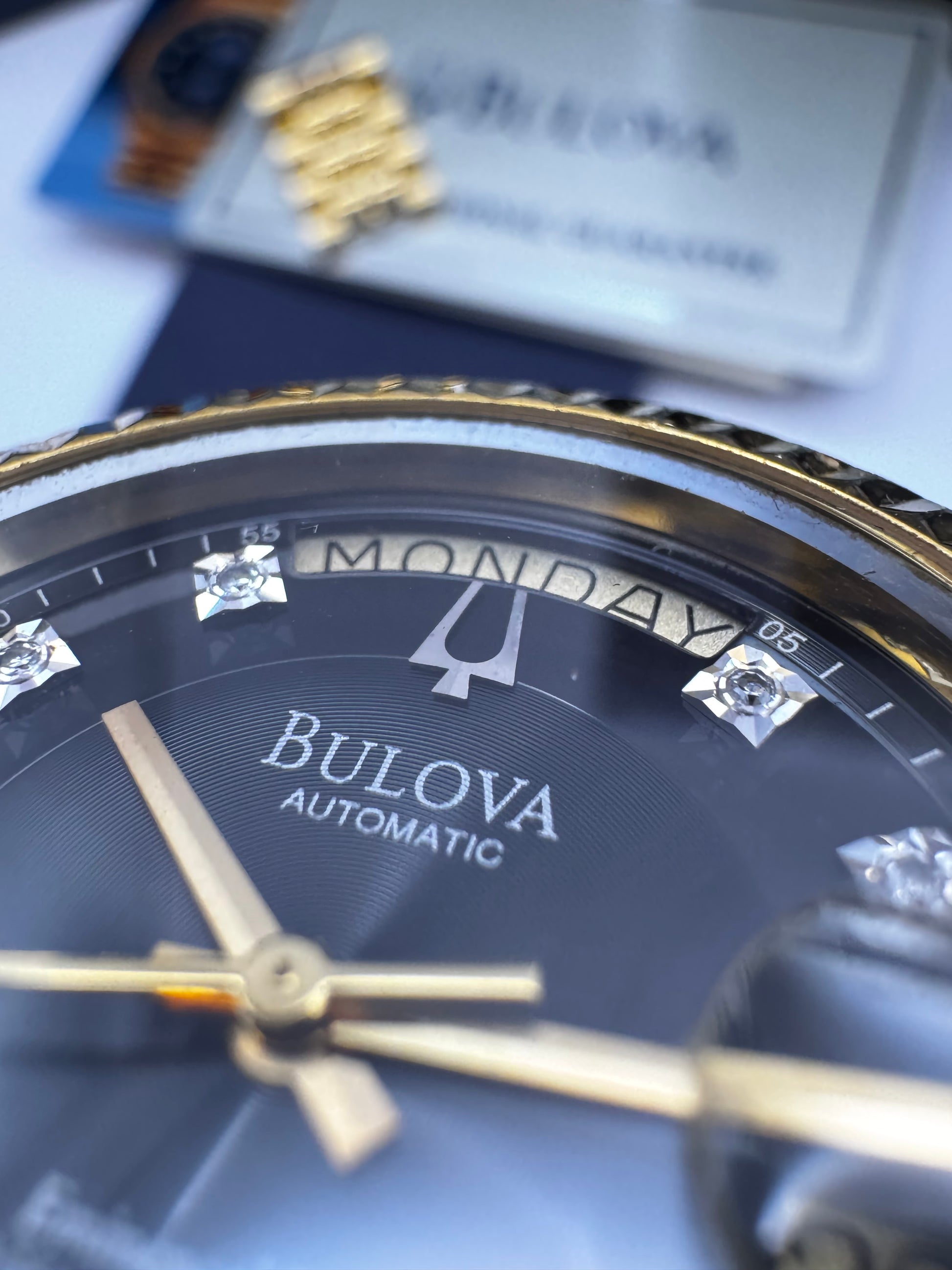 Bulova daydate eminence diamond dial 36mm full set gold jubilee