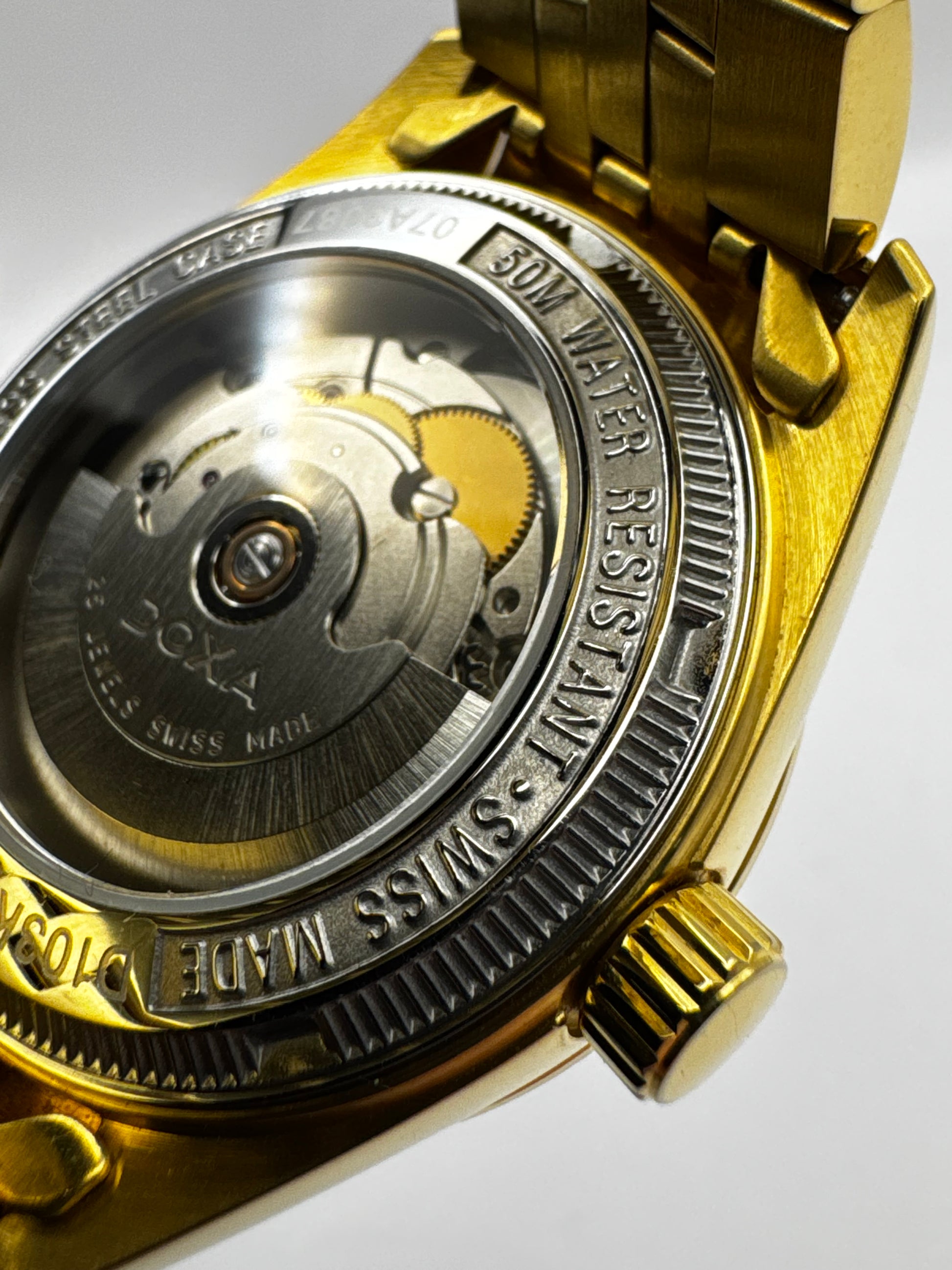 Doxa Noble Daydate Diamond Dial Rare Automat złoty