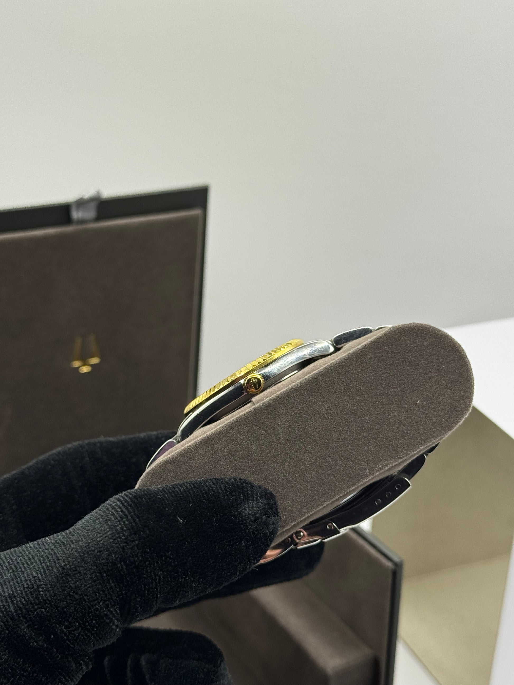 Bulova Daydate Diamond Dial Two Tone Quartz Vintage