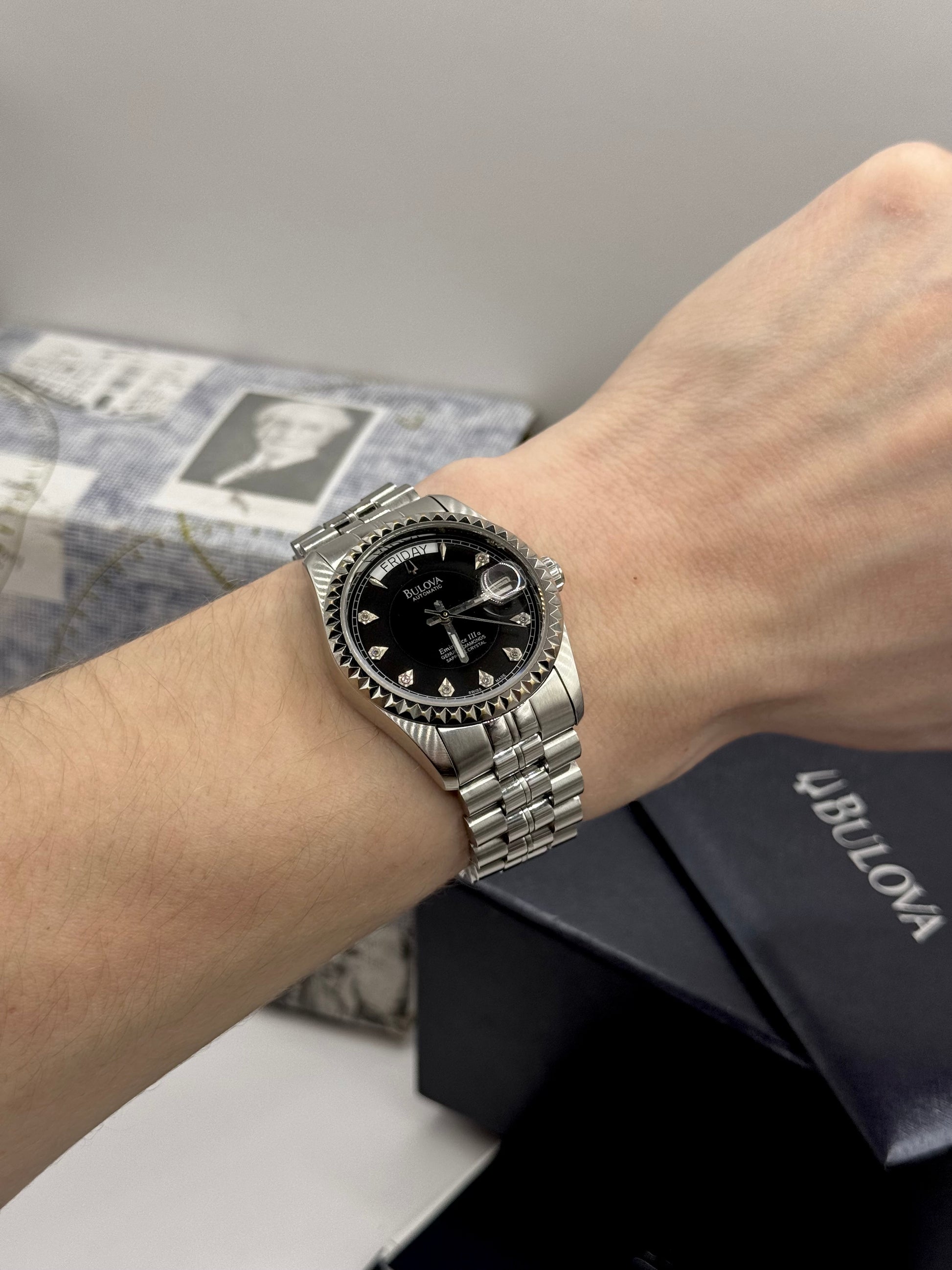 Bulova Daydate Diamond Dial president 36MM Full set