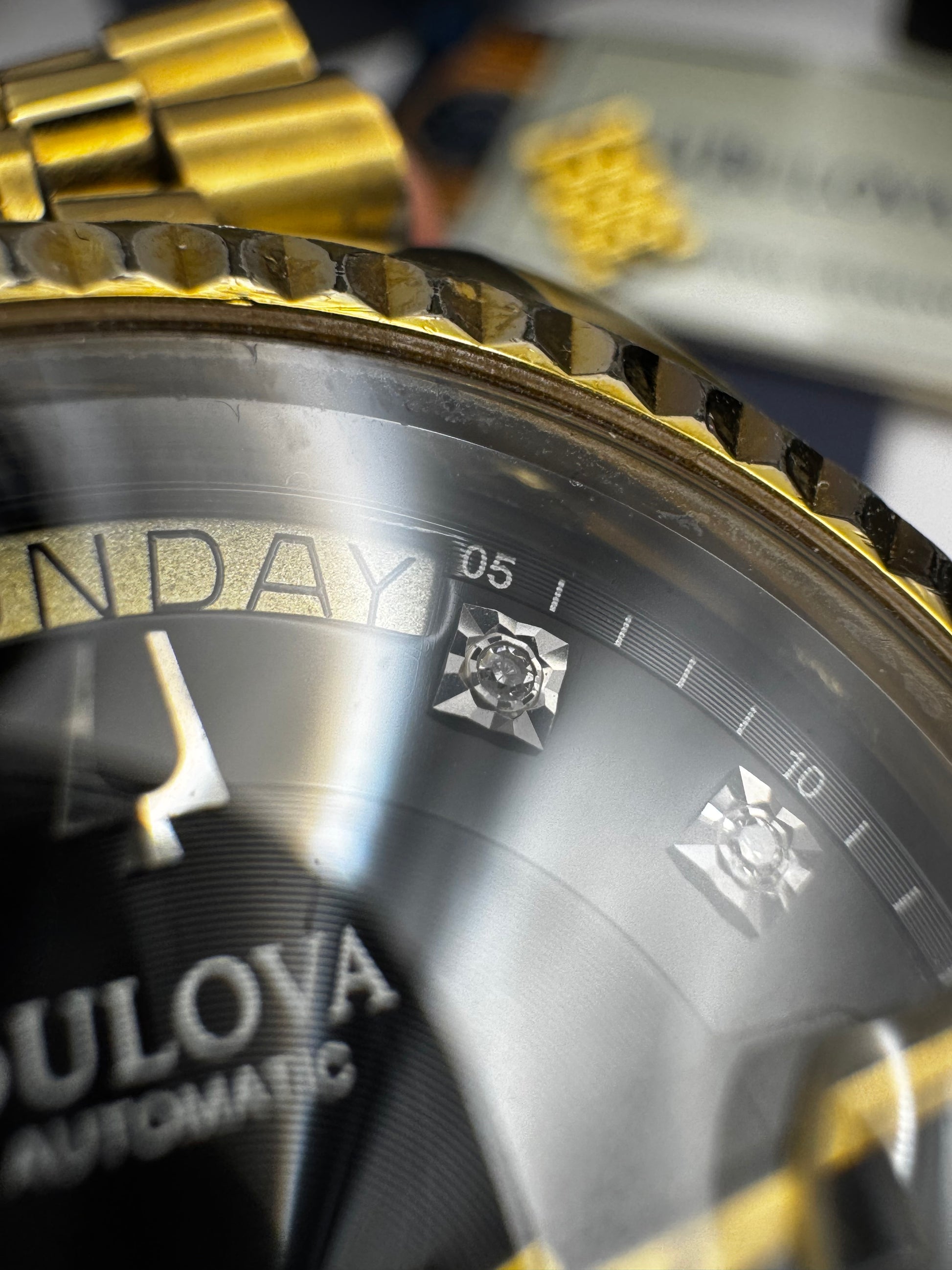 Bulova daydate eminence diamond dial 36mm full set gold jubilee