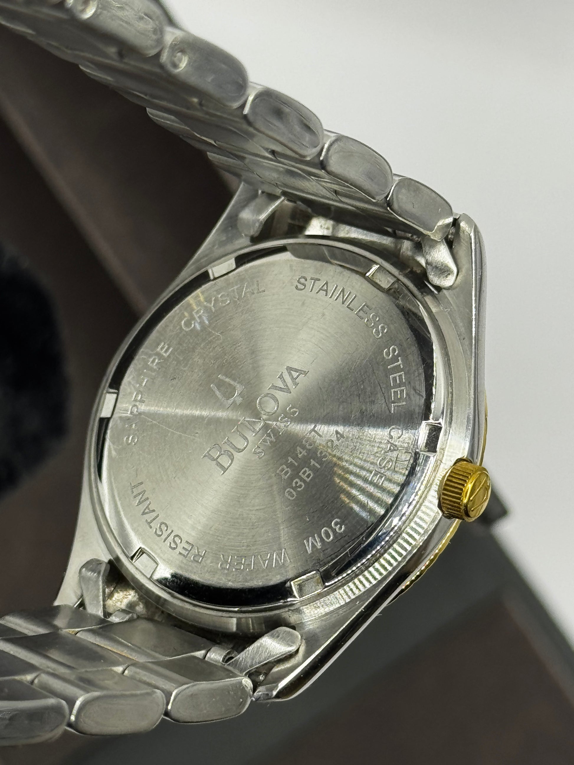 Bulova Daydate White Dial Two Tone 36MM Vintage