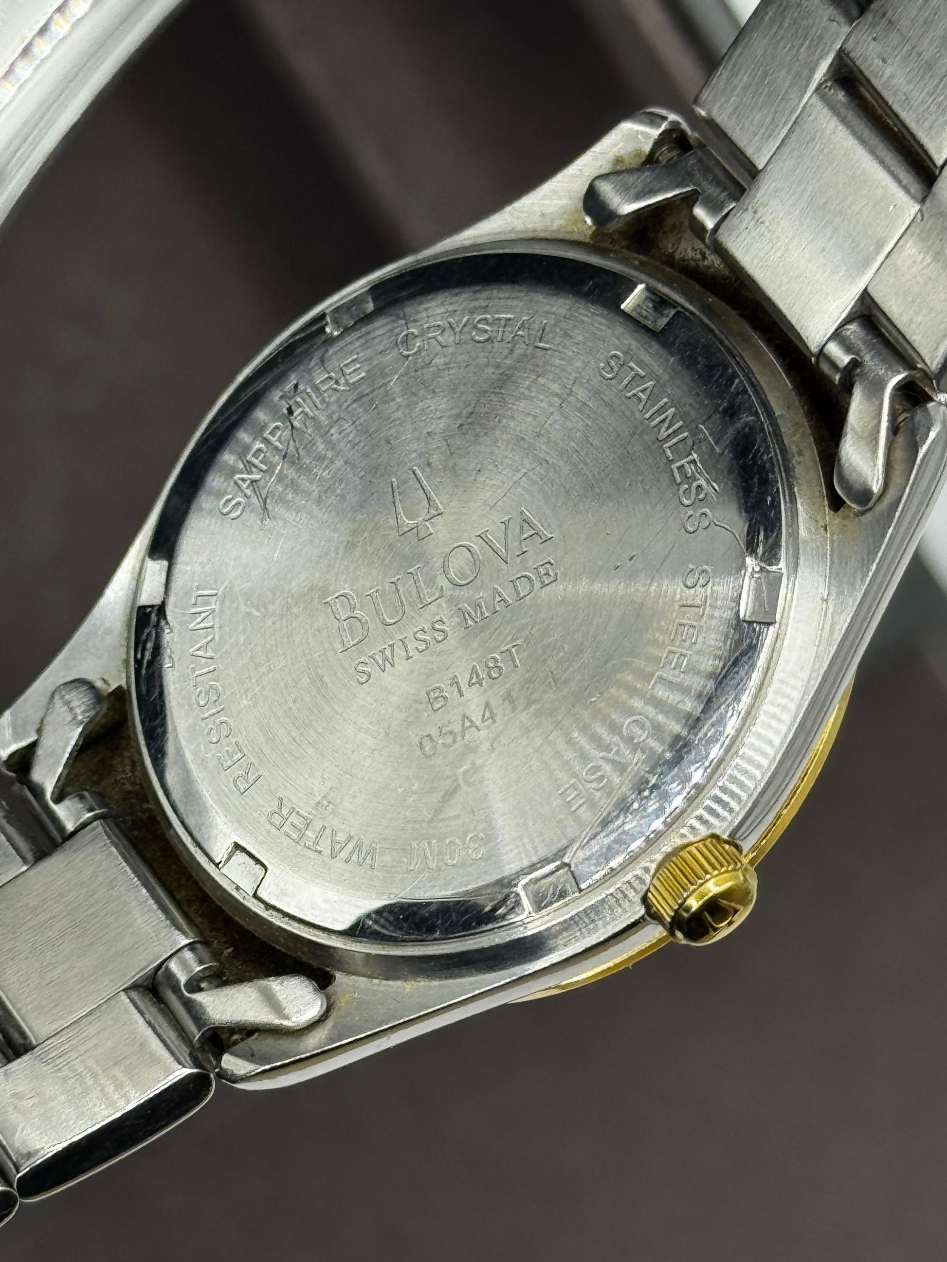 Bulova Daydate Diamond Dial Two Tone Quartz Vintage